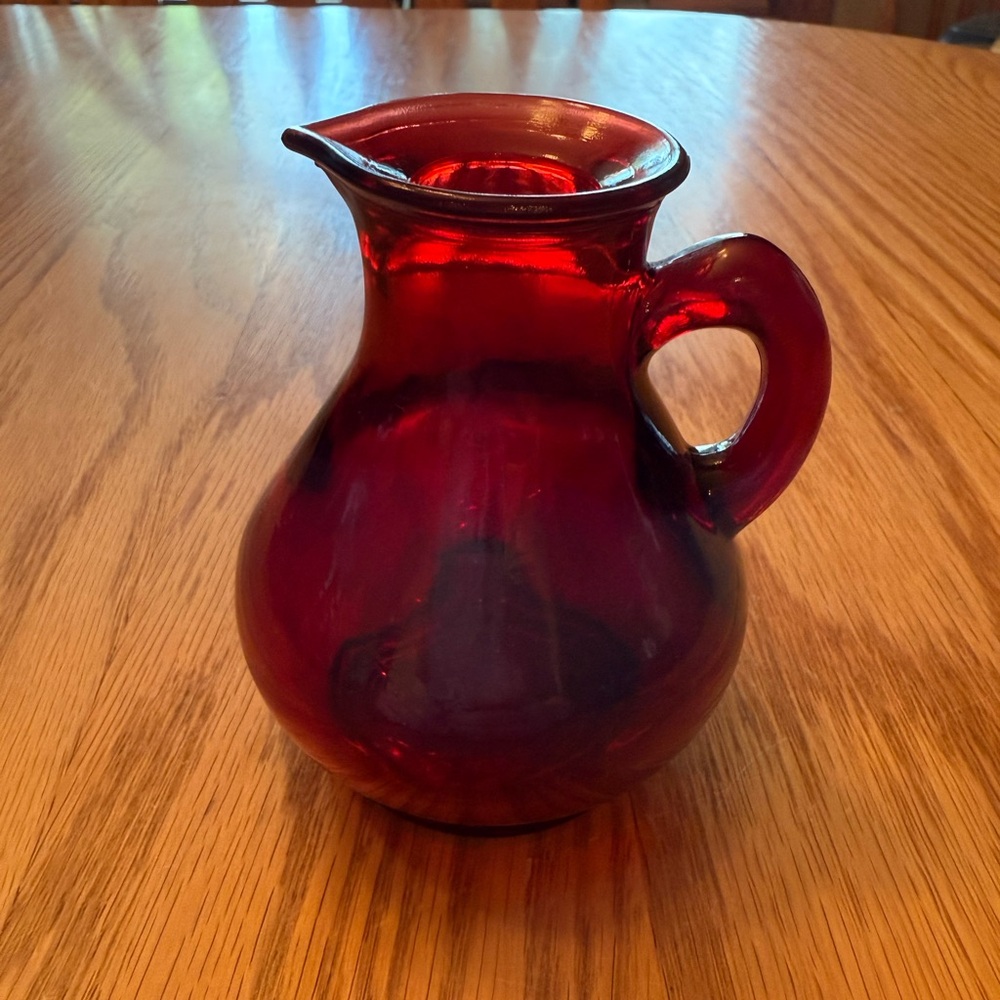 Elegant Vintage Ruby Red Avon Glass Decanter Without Stopper